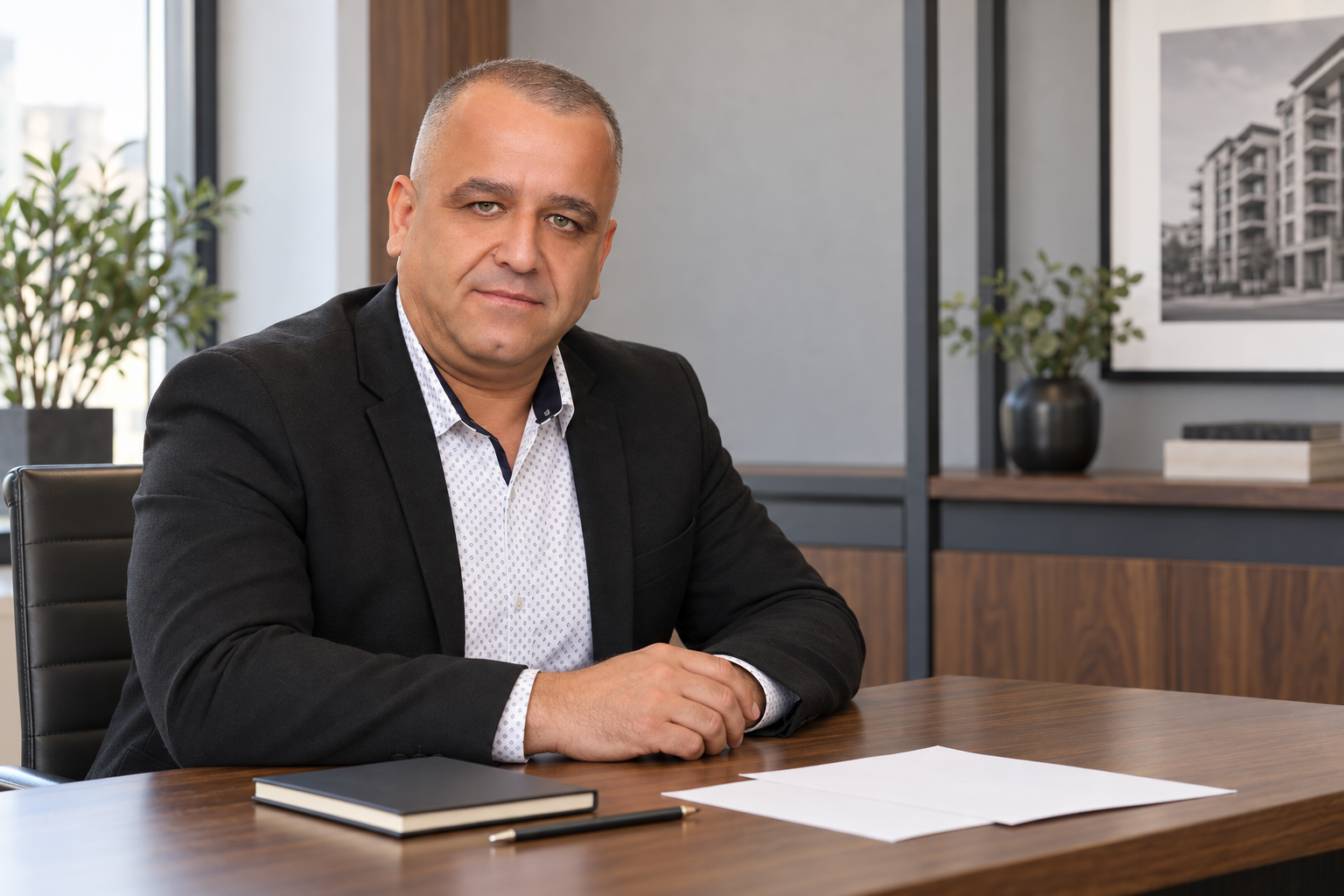 Алишер Умаров за рабочим столом